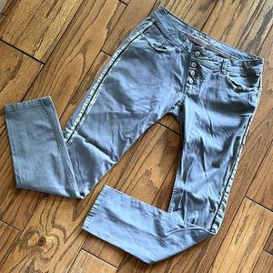 German Brand Buena Vista jeans. Grey with silver and black paint detailing